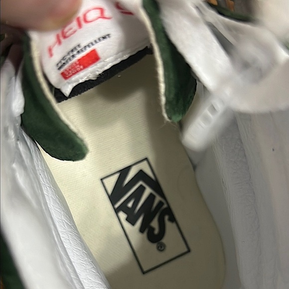Vans Sk8 hi White and Green Sneakers in Douglas Fir Suede Waffle Sole HEIQ - Picture 9 of 13